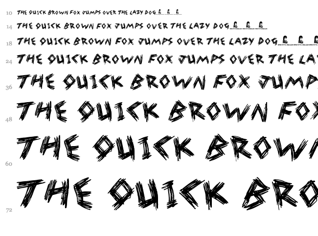 Wreak Havoc font waterfall